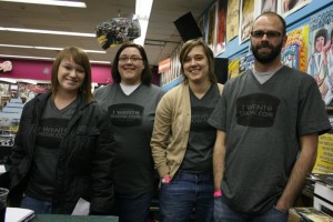 IWTAS Team in IWTAS Shirts at Record Store Day 2011